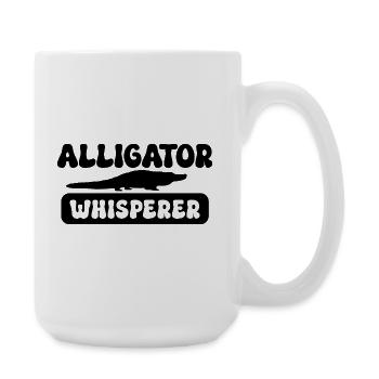 Alligator Whisperer – Funny Reptile Design - Large Mug 440 ml - white - Right