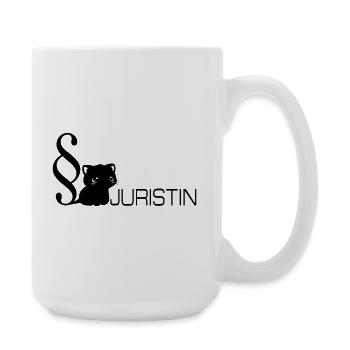 Jura Katze Juristin - Große Tasse 440 ml - Weiß - Rechts