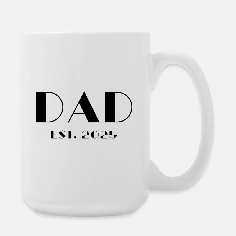 Dad Est 2025 - Große Tasse 440 ml - Weiß