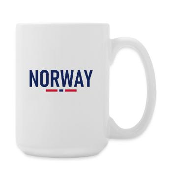 Norvège - Norvège - Norvège - Drapeau - Scandinavie - Grande tasse 440 ml - blanc - Droite