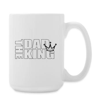 The Dad King – Crowned Father Statement Design - Große Tasse 440 ml - Weiß - Rechts