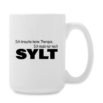 Therapie SYLT - Große Tasse 440 ml - Weiß - Rechts