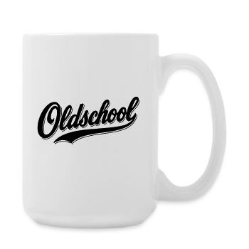 Oldschool Retro Logo T-Shirt - Große Tasse 440 ml - Weiß - Rechts