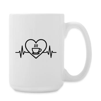 Coffee Heart Cup Espresso - Large Mug 440 ml - white - Right
