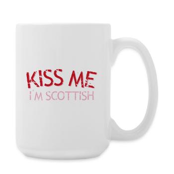 Kiss Me I'm Scottish - Large Mug 440 ml - white - Right