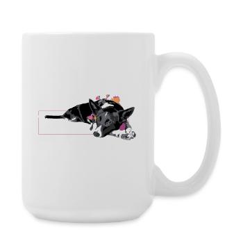 Border Collie III - Large Mug 440 ml - white - Right