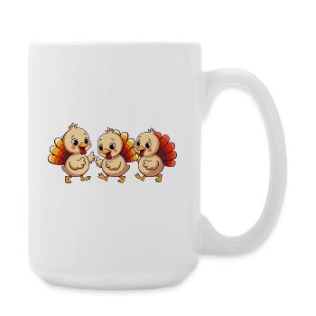 Thanksgiving Truthahn Baby - Große Tasse 440 ml - Weiß - Rechts