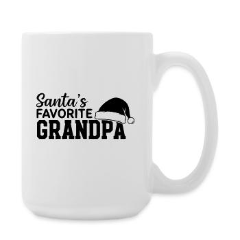 Santa's Favorite Grandpa - Große Tasse 440 ml - Weiß - Rechts
