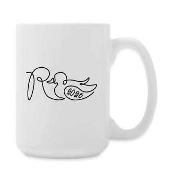 Pension une ligne - 2026 Enfin terminé - Grande tasse 440 ml - blanc - Droite