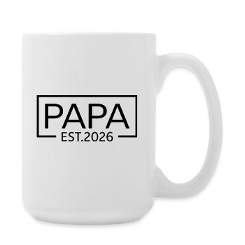 Papa Est. 2026 Vater seit 2026 Werdender Papa 2026 - Große Tasse 440 ml - Weiß - Rechts
