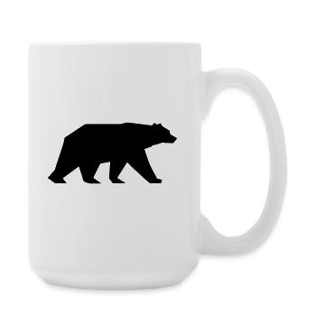 Bear silhouette icon - Large Mug 440 ml - white - Right