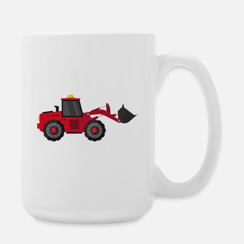 Bagger - Große Tasse 440 ml - Weiß