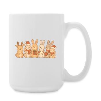 Lapins Enfants Garçons Filles Lapins de Noël - Grande tasse 440 ml - blanc - Droite