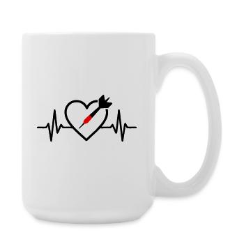 Heart Darts – Passion for Precision - Large Mug 440 ml - white - Right