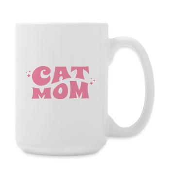 Cat Mom Love Design - Große Tasse 440 ml - Weiß - Rechts