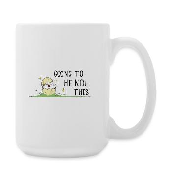 Going to Hendl This Pun Chick Chicken Egg Hen - Large Mug 440 ml - white - Right
