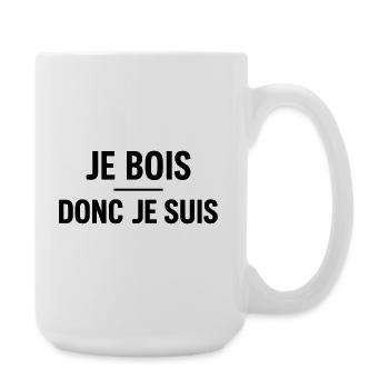Ich trinke, also bin ich ein humorvoller Aperitif - Große Tasse 440 ml - Weiß - Rechts