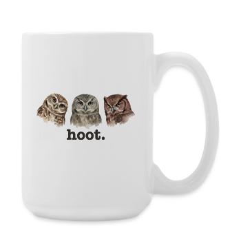 Owls call funny owl lovers funny call - Large Mug 440 ml - white - Right