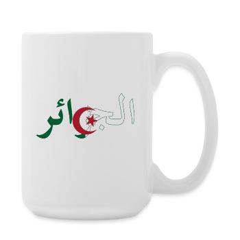 Algerische Flagge - Große Tasse 440 ml - Weiß - Rechts