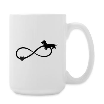 Wire-haired Dachshund Dachshund Infinity - Large Mug 440 ml - white - Right