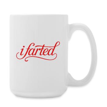 I farted - Funny Gen Alpha Logo - Large Mug 440 ml - white - Right