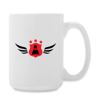 Badminton - Sport - Raquette - Grande tasse 440 ml - blanc - Droite