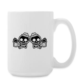 Skelett Bier Team Junggesellen - Große Tasse 440 ml - Weiß - Rechts