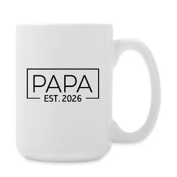 Papa Est. 2026 Vater seit 2026 Werdender Papa 2026 - Große Tasse 440 ml - Weiß - Rechts