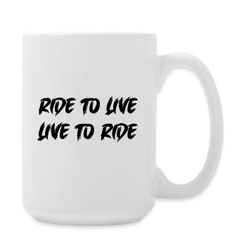 ride to live - Large Mug 440 ml - white - Right
