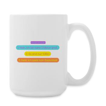 1,98m. Fragen - Große Tasse 440 ml - Weiß - Rechts
