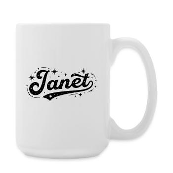 Janet name first last family - Large Mug 440 ml - white - Right
