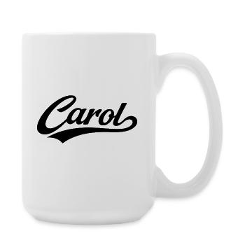 Carol, nom, premier nom, cadeaux de famille, - Grande tasse 440 ml - blanc - Droite
