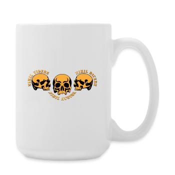 Drei Schädel – Schädel-Trio - Große Tasse 440 ml - Weiß - Rechts