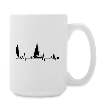 Segelboot - Große Tasse 440 ml - Weiß - Rechts