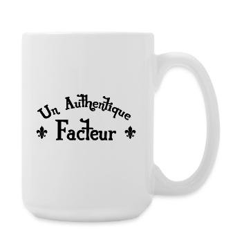 Un authentique facteur lettrage vintage - Grande tasse 440 ml - blanc - Droite
