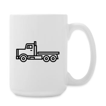 camion - Grande tasse 440 ml - blanc - Droite