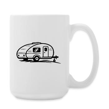 Remorque de camping - Grande tasse 440 ml - blanc - Droite