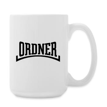 Ordner (Ordnung / Security / Black) - Große Tasse 440 ml - Weiß - Rechts