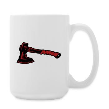 Axt Holzfäller Bushcraft Survival Camping - Große Tasse 440 ml - Weiß - Rechts