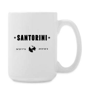 Santorin Grèce Coordonnées GPS Globe - Grande tasse 440 ml - blanc - Droite
