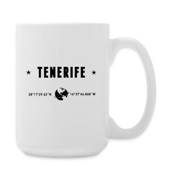 Teneriffa, Spanien, Koordination GPS Globe - Große Tasse 440 ml - Weiß - Rechts