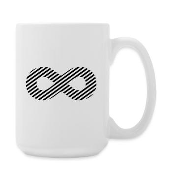 Unendlichkeitszeichen – Zeitloses Symbol Design - Große Tasse 440 ml - Weiß - Rechts