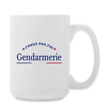 Gendarme Cadeau Humour Personnalisé - Grande tasse 440 ml - blanc - Droite