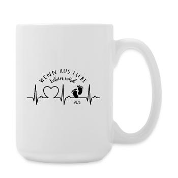 Aus Liebe Leben 2026 Herzkurve - Große Tasse 440 ml - Weiß - Rechts