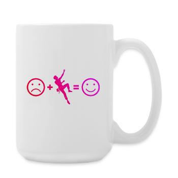 Die Bergsportlerinnen und Climbing passen zusammen - Große Tasse 440 ml - Weiß - Rechts