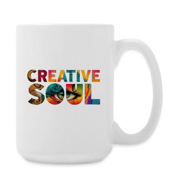 Creative Soul Bunt Künstler Spruch - Große Tasse 440 ml - Weiß - Rechts