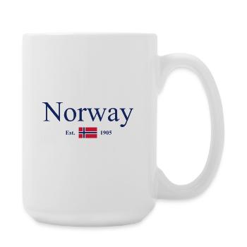 Norvège - Norvège - Norvège - Drapeau - Scandinavie - Grande tasse 440 ml - blanc - Droite