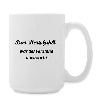 The heart feels - Large Mug 440 ml - white - Right