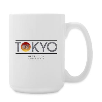 Tokio Neon Sonne Motiv - Große Tasse 440 ml - Weiß - Rechts