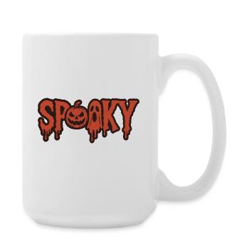 Citrouille d’Halloween effrayante et fantôme - Grande tasse 440 ml - blanc - Droite